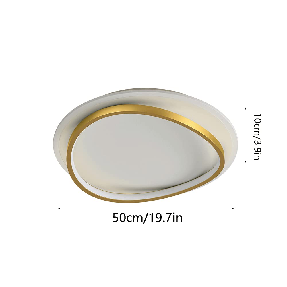 ZHANGL Plafoniera rotonda personalità alla moda Piastra guida luce LED luce piatta Lampada da soffitto in alluminio incorporata Apparecchio di illuminazione per balcone a variazione di temperatura a t