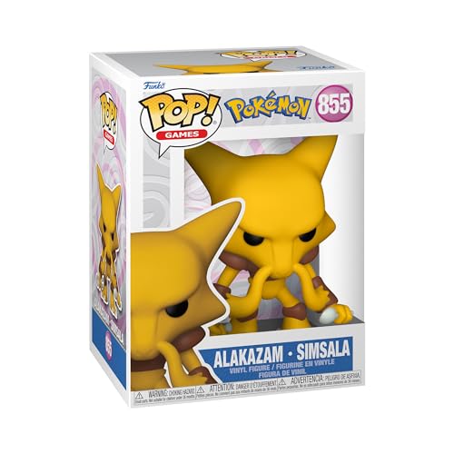 Funko Pop! Games: Pokemon - Alakazam - Figura de Vinilo Coleccionable - Idea de Regalo- Mercancia Oficial - Juguetes para Niños y Adultos - Video Games Fans - Muñeco para Coleccionistas