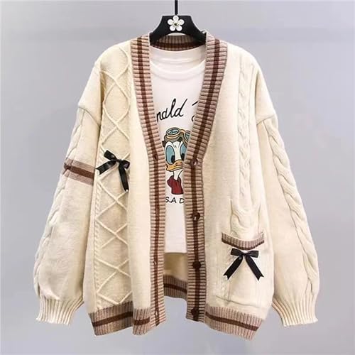 Women's JK Sweater Long Sleeve Cute Cardigans Buttoned V Neck Sweaters School Cosplay Sweater Kawaii Cardigan2
