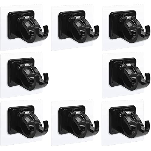 Qeunrtiy Gardinen Stangen Halterungen Ohne Bohren, Selbstklebende Gardinen Stangen Halterung Gardinen Halter, Handtuch Stangen Schwarz Cover