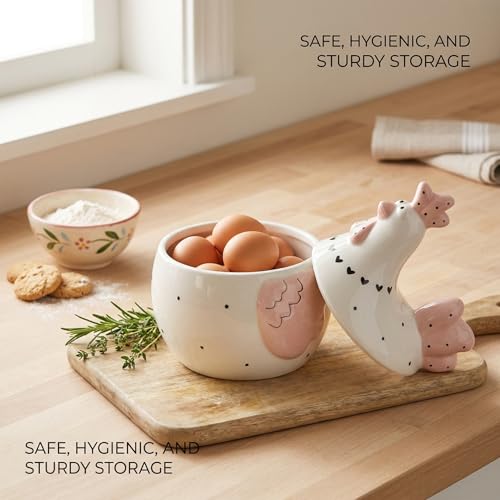 Tarro de galletas de gallo y cerámica decorativo para dulces y joyas 6