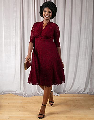 Image of Kiyonna Women's Plus Size Special Occasion Mademoiselle Lace Cocktail Dress