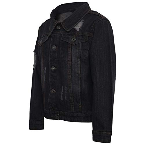 Boys Denim Jackets Ripped Fashion Faded Jeans Jacket Stylish Coats Age 3-13 Years3