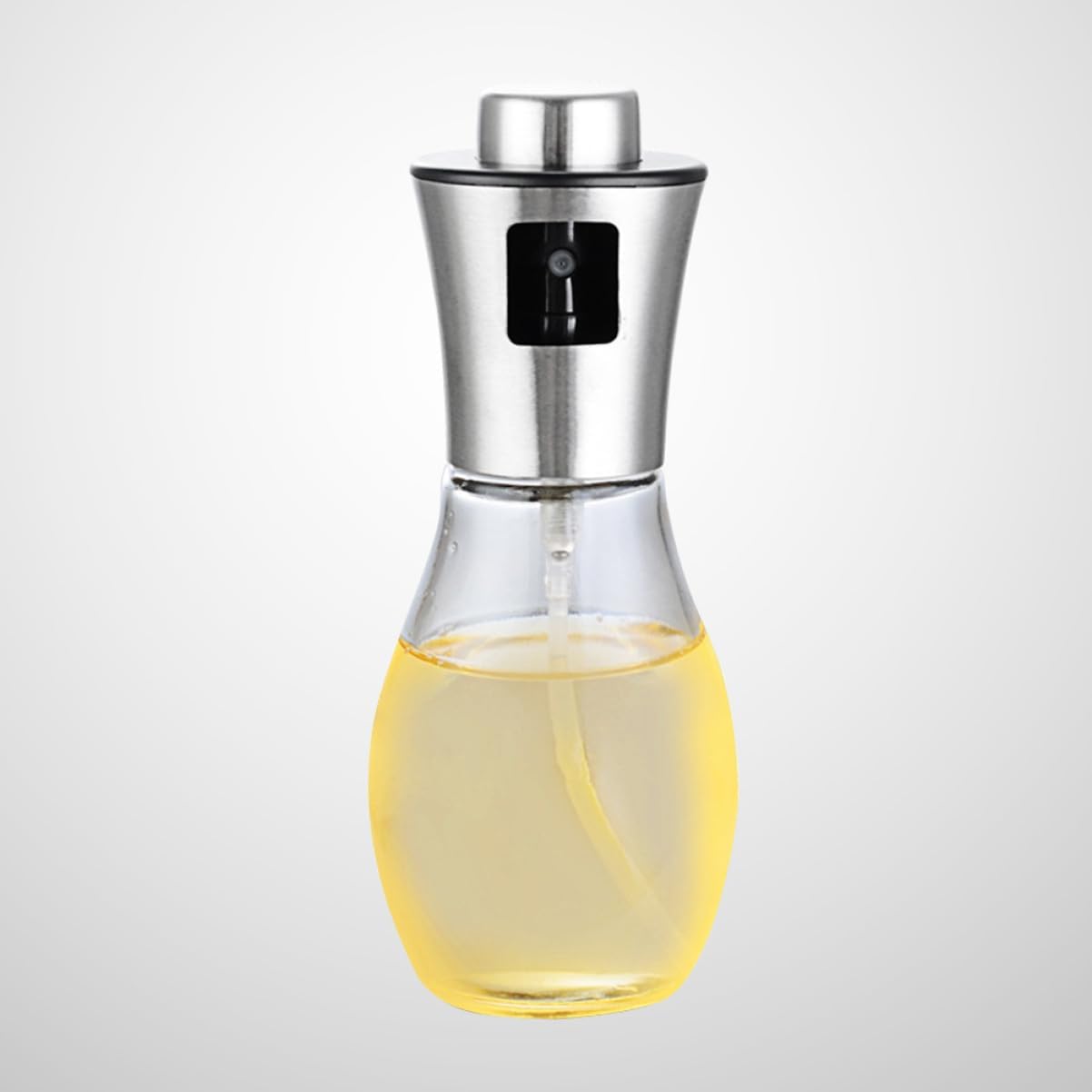 TIDTALEO Stainless Steel Oil Sprayer Capacity Food-grade Glass Dispenser for Cooking Bbq Salad Roasting and Frying for Easy Use