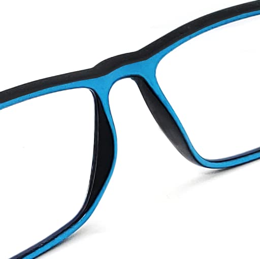 Image of EFERMONE Blue Ray Cut Light Filter Computer Glasses With Antiglare for Eye Protection (Zero Power, Blue Coated)