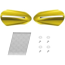 Color-Matched Handguards With Chrome Trim without LED light Fit for Harley, Indian All Motorcycle Models Eegle Eye Yellow