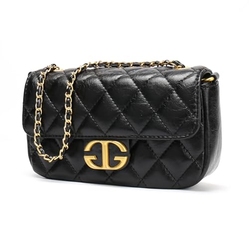 Quilted Crossbody Bags for Women Small Purse Trendy Vegan Leather Shoulder Handbags with Adjustable Shoulder Strap2