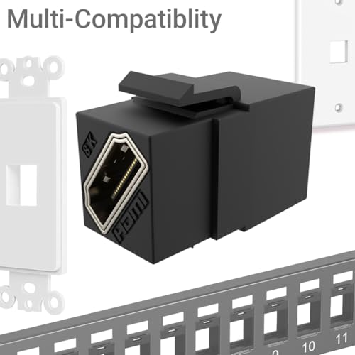 HDMI Keystone 8K, negro, 6 unidades miniatura 6