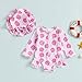 Newborn Baby Girl Swimsuit Long Sleeve 2pcs Duck/Shell Print Rash Guard Swimwear and Sun Hat (Pink Shell, 18-24 Months)