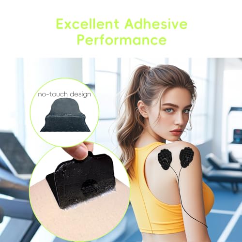 Image of 20 Pack TENS Unit Electrode Pads with Wire Cable Combination Set. Reusable Premium Hydrogel Self-Adhesive TENS Unit Replacement Pads, Compatible with Belifu, AVCOO, NURSAL, TENS 7000, AUVON, Neocarbon