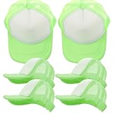 SUPVOX 10 Gorras de Béisbol de Malla Transpirable sin Estampado para Sublimación, Sombrero de Transferencia de Calor, Talla Única, Color Verde, 10 Piezas, Sombrero Ligero para Uso al