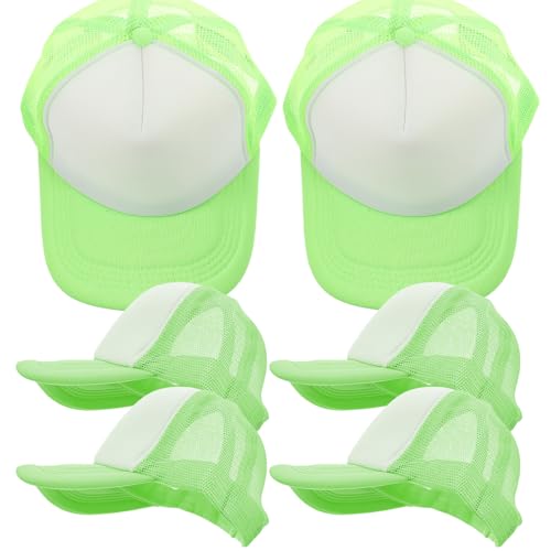 Lot de 10 casquettes en maille vertes réglables pour activités outdoor
