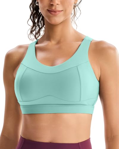 Image of RUNNING GIRL High Impact Sports Bras for Women,Racerback Running Bra Workout Crop Tank Tops Longline Sports Bra Push up