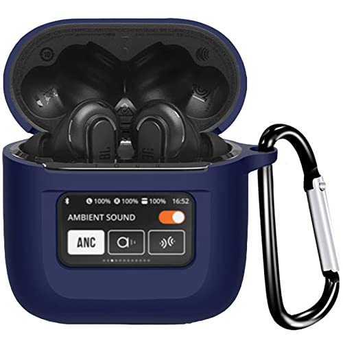 Miimall JBL Tour Pro 2 �K�p �P�[�X �V���R�� Tour Pro 2 �J�o�[ �ϏՌ� �h�� �y�� �n�[�h�P�[�X �����h�~ �J���r�i�t�� �����[�d�\ JBL Tour Pro 2 �ی�J�o�[ (�u���[)