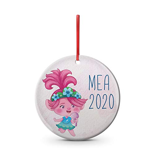 Lplpol Adorno navideño de cerámica con diseño de amapola, inspirado en trolls,...