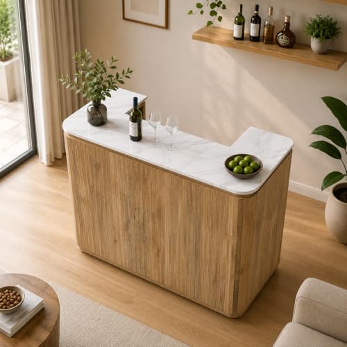 Image of The Attic Jalsa Bar Cabinet, Natural Finish