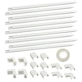 MFUSUL Kabelkanal Weiß Selbstklebend, 4 m Kabelkanäle (10er Set), Kabelschacht für TV & Wand, Kabelleiste Weiß zur Kabelorganisation, 15 x 9 mm