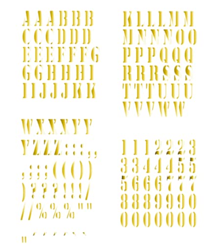 Lettres autocollantes alphabet ABC dorées de 4 cm pour personnalisation