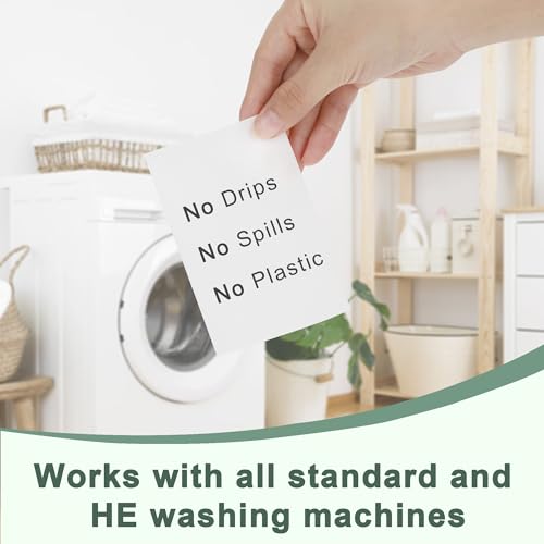 Image of Laundry Detergent Sheets 260 Loads, Fresh Scent, Eco-Friendly Liquidless Soap Strips, Plant-Based, Hypoallergenic Washing Supplies (Pack of 2)