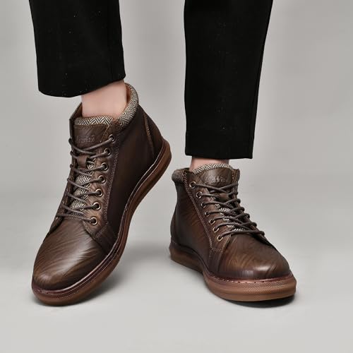 Image of Arkbird Mens Leather Sneaker Fashion Classic Casual Chukka Ankle Boots for Men