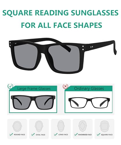 Image of Eyekepper 0.25 Reading Sunglasses Men, Full Tinted Lens Readers for Women