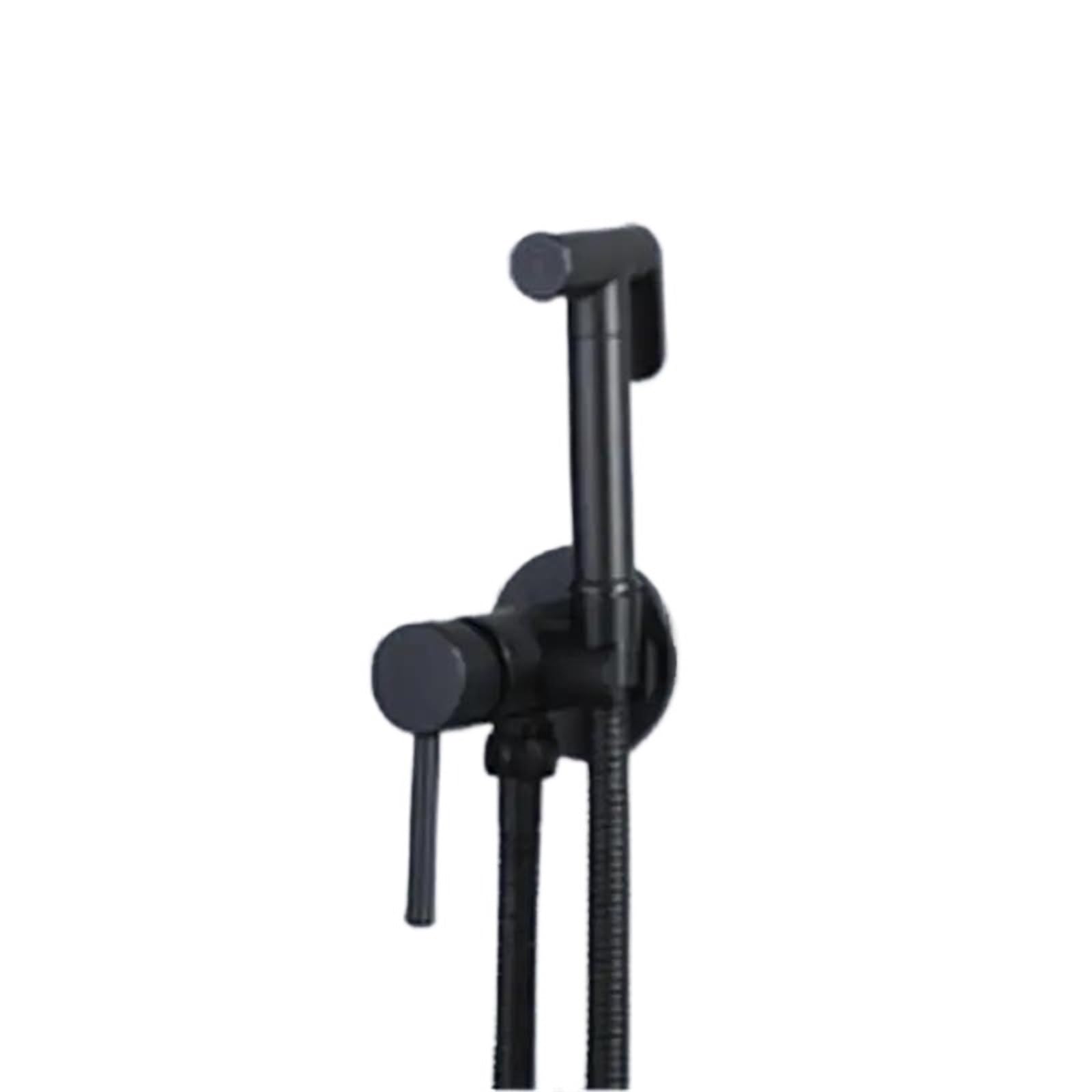 ZYCHSJXA Brass Bidet Faucet Set Handheld Ducha Higienica Hot Cold Toilet Crane Women Washer Bathroom Sprayer Hygienic Shower(Black Set)