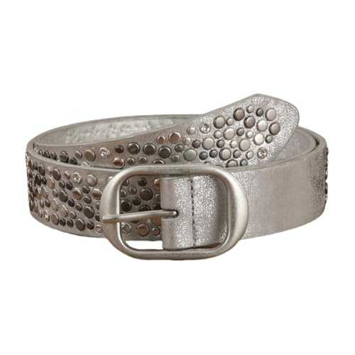 Ladies' Fashionable Rivets Waist Belt Unisex Inlay Rivets And Rhinestones Belts Casual Hip Hop Style Punk Waistband