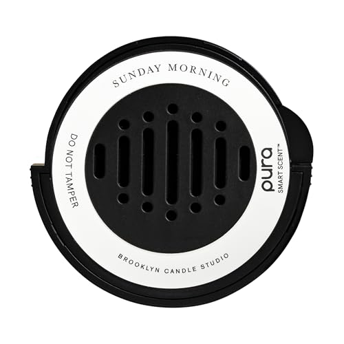 Pura & Brooklyn Candle Studio - Car Scent Refill for Pura Car Diffusers - Premium Fragrance for Smart Diffuser - Long Lasting up to 30 Days of Scent - Sunday Morning