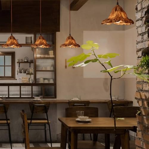 Lustre suspension feuille résine XJBTBA compatible restaurant et loft - 6