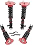cciyu Coilover Suspension Shock Absorbers Adjustable Coilovers Lowering Kit Fit for 2000 2001 2002 2003 2004 2005 for Dodge Neon - Red