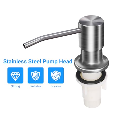 Image of Soap Dispenser Kitchen Sink, Sink Soap Dispenser, 47 inch Extension Tube kit, Dish Soap Dispenser Pump, No Need More Refills (Brushed Nickel)