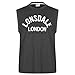 Lonsdale – Camiseta de tirantes para hombre, cuello redondo, algodón, sin mangas, para boxeo, artes marciales mixtas gris XXXXL