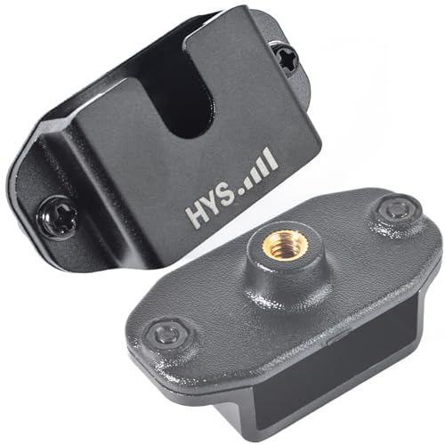 HYS Dual-Purpose Handheld CB Radio/Remote Speaker Mic Hanger, HT W/Belt Clip or Round Knob Holder Mount with Standard 1/4