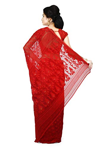 Image of WoodenTant Women's Cotton Silk Saree Without Blouse Piece