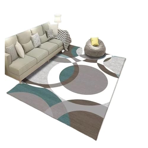 Tapis géométrique salon 80x160cm grand tapis lavable - 2