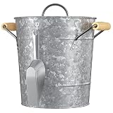 LF Likefair Double Wall Ice Bucket with Lid and Spade,4.2Quart/4Liter Galvanized Ice Buckets for Bee