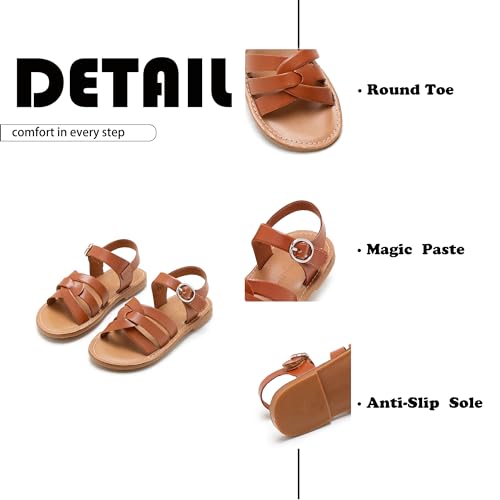 Image of Flaryzone Toddler /Little Kids' Classic Rome Open-Toe Flat Sandals