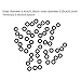 Menolana 50 Pieces Badminton Grommets Washers Nylon Universal Portable for Double Single String Holes Repair Wire Guards Eyelets Rings, Black