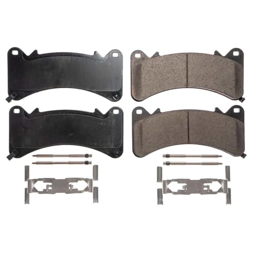 Image of PowerStop Front Brake Pads for Cadillac Escalade 2017-20 |Escalade ESV 2017-18 |Chevrolet Silverado 1500 2018 |Suburban 2018-20 - Z17 Ceramic Brake Pads with Installation Hardware, 17-1910