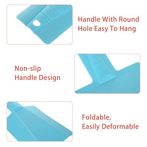 Juego de 4 tablas de cortar plegables de plástico rectangulares miniatura 3