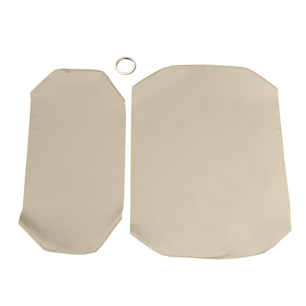 Golf Cart Front Seat Cover Staple On for E-Z-Go Workhorse, Microfiber Leather, Tan