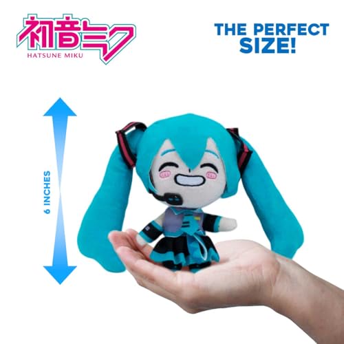 Image of Just Toys LLC Hatsune Miku 6 inch Plush (Hatsune Miku Aqua Outfit)