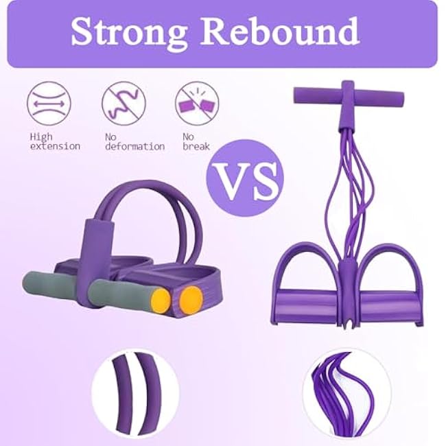 Upgrade 6-Tube Resistance Bands with Ankle Straps & Handles - 21 Levels Fitness Tubes for Ab Workouts, Strength Training, Yoga - Home Gym Equipment for Men/Women