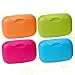 Healifty 4pcs Travel soap case bar soap Holder Portable Leak Proof soap Box (Rosy + Blue + Green + Orange) Size L