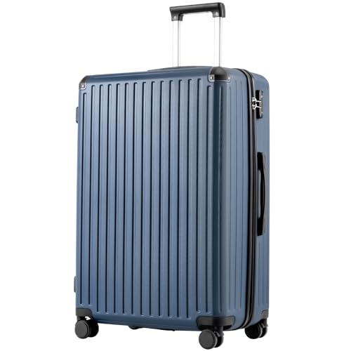 COOLIFE 28 Inch Large Suitcase – Hardshell Trolley Lightweight ABS+PC Luggage with 360° Silent Wheels & TSA Lock, Telescopic Handle for Business Trip,Long Haul Travel & Family Holidays,Dark