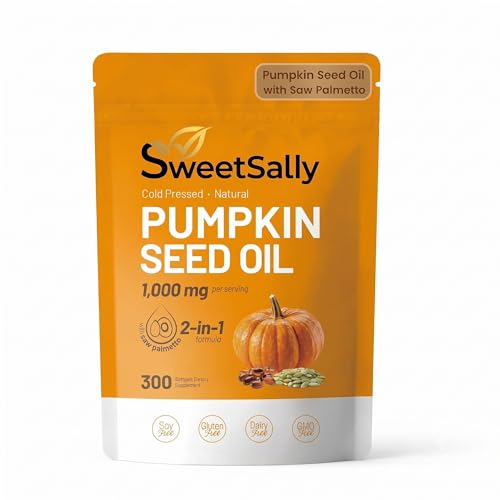 Pumpkin Seed Oil Capsules | Cold-Pressed | Easy-to-Swallow 𝐒𝐨𝐟𝐭𝐠𝐞𝐥 Resealable Package - Non-GMO - 300 Pc / 1 Bag