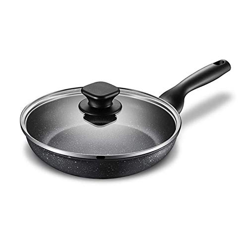 FEIGUO Cocina de Inducción de Gas Sartén Antiadherente Universal de Alto Rendimiento, Sartén con Tapa, Sartén con Mango Largo