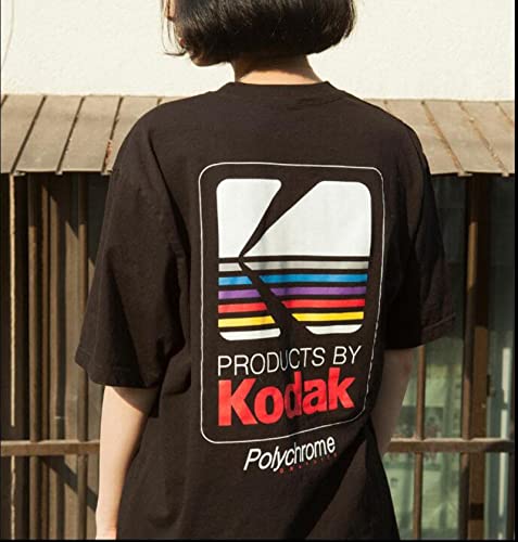 Summer Men Women Korea Retro Loose Wild Kodak Letter Cotton