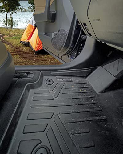 Smartliner Custom Fit All Weather Black 2 Row Floor Mat Liner Set Compatible With 2022-2023 Ford Maverick #TOP7