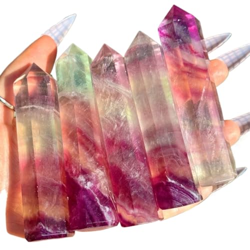 YOUNAIERZX Natural Fluorite Crystal Wand...